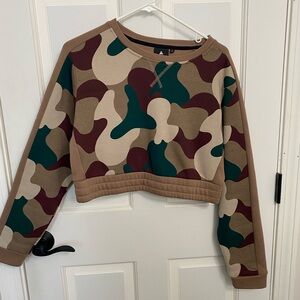 Balance Athletica Camouflage Sweatshirt - Green, Brown, Cream